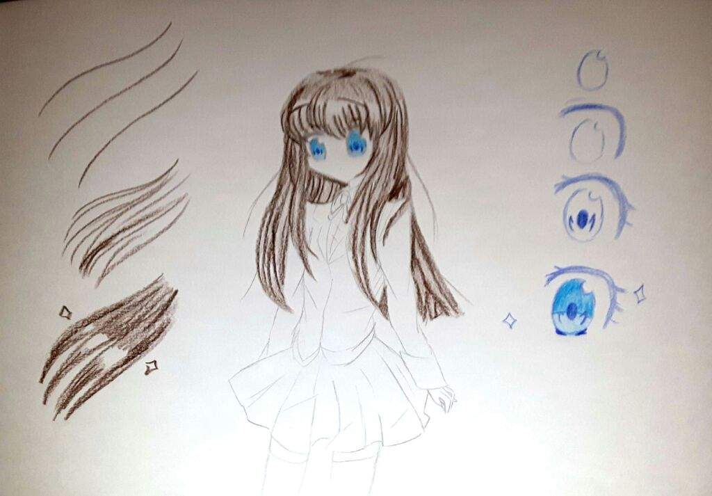 1024x713 animemanga school girl drawing tutorial anime amino - Anime School Girl Drawing