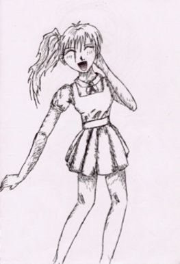 263x386 bbc - Anime School Girl Drawing