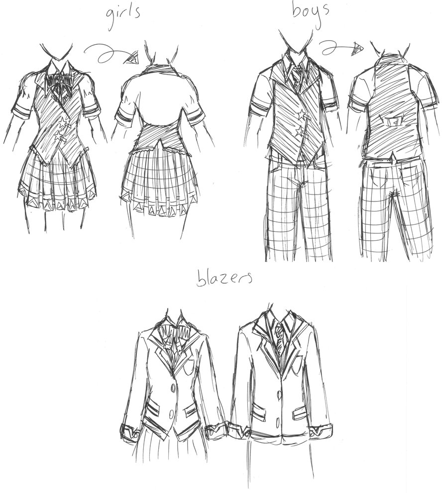 Anime School Uniform Drawing at PaintingValley com Explore collection 