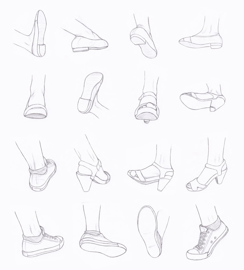 How To Draw Shoes From The Front Anime - Howto Techno