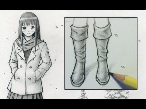 480x360 How To Draw Boots - Anime Shoes Drawing