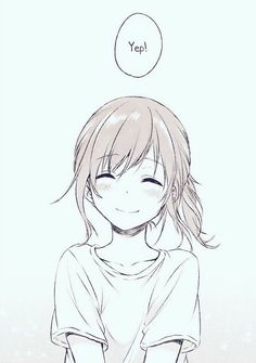Anime Girl Smiles Drawing Anime Wallpapers