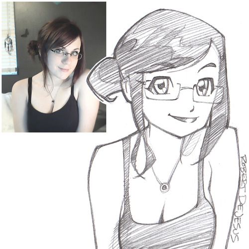 500x500 anime style artwork rajzok pencil portrait - Anime Style Drawing