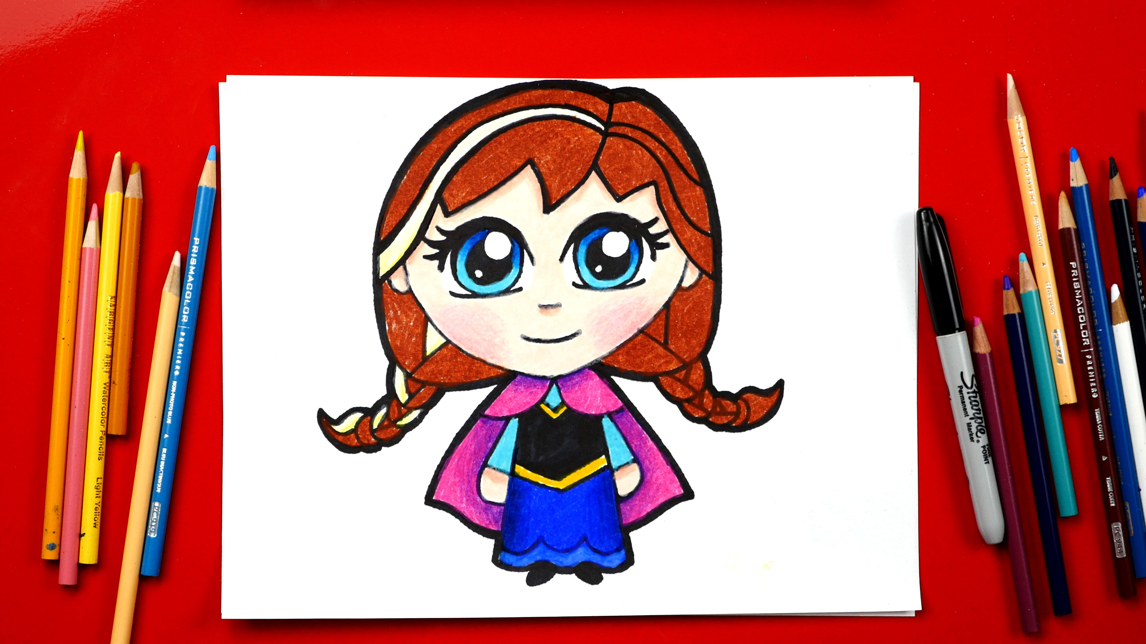 3840x2160 how to draw anna from frozen new - Anna Drawing