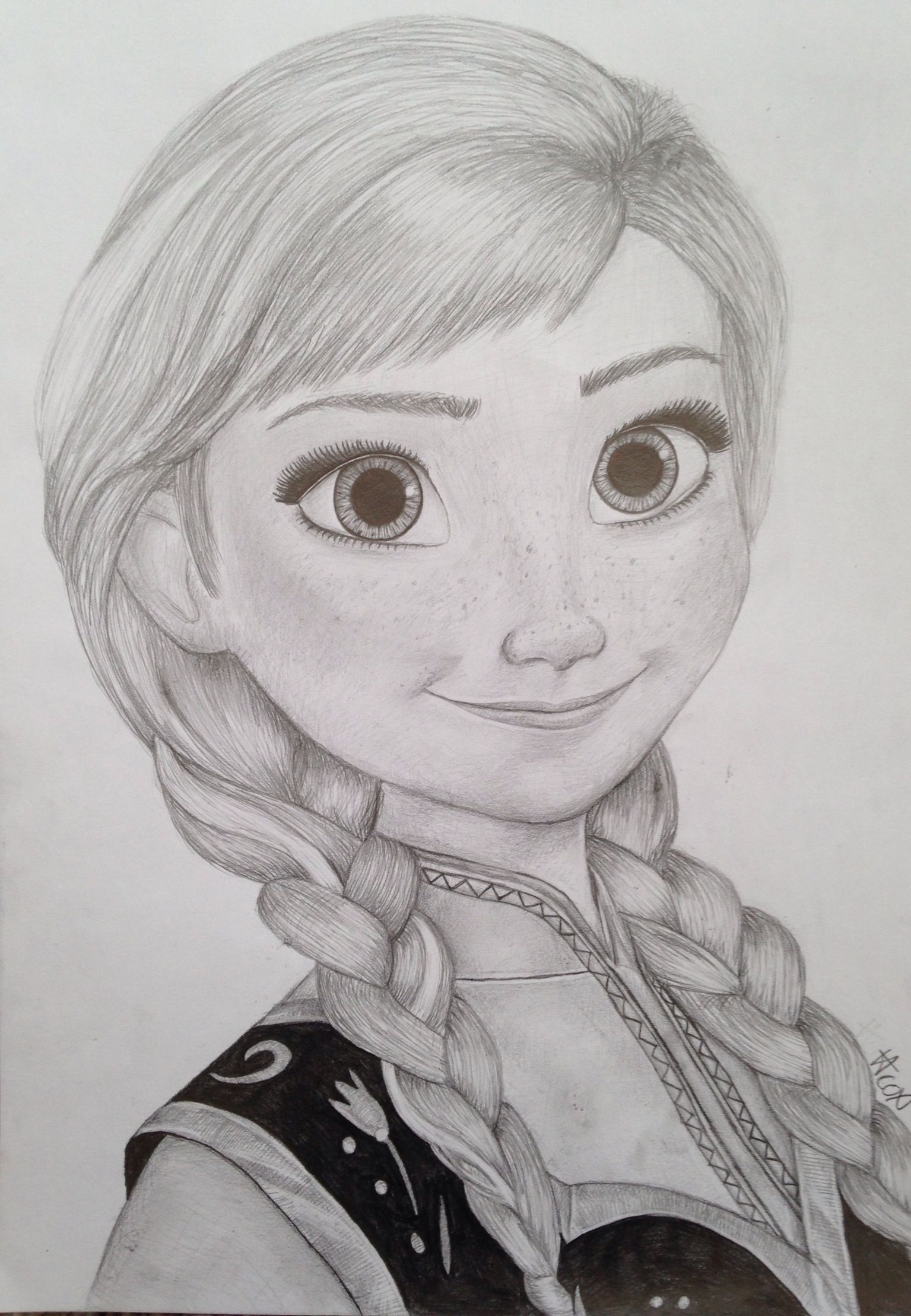 1535x2218 my princess anna drawing from frozen s k e t c h e s disney - Anna Drawing