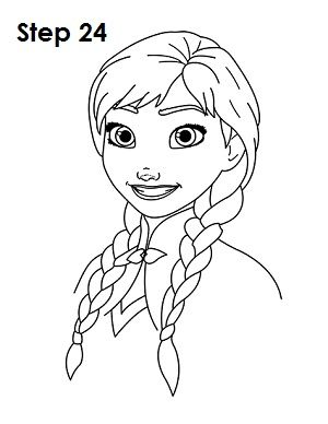 300x388 draw anna step disney in ideias para desenho, riscos - Anna Frozen Drawing
