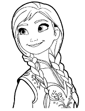 170x221 elsa and anna frozen coloring pages - Anna Frozen Drawing