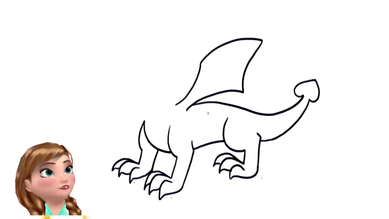 1280x720 unique dragon pictures for kids to draw songs how - Anna Frozen Drawing