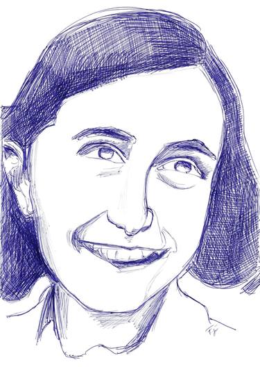 375x528 anne frank drawing - Anne Frank Drawing