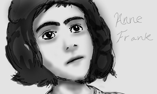500x300 anne frank a portrait speedpaint drawing - Anne Frank Drawing