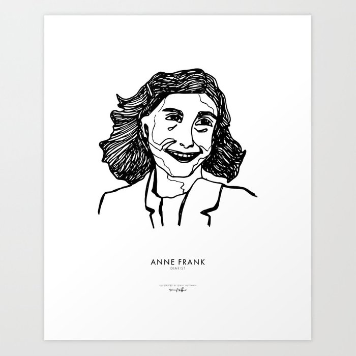 700x700 anne frank art print - Anne Frank Drawing