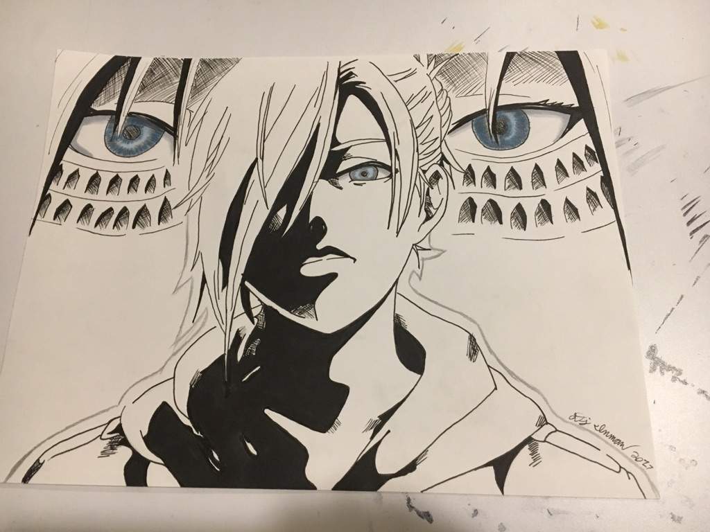 1024x768 annie leonhardt drawing attack on titan amino - Annie Drawing