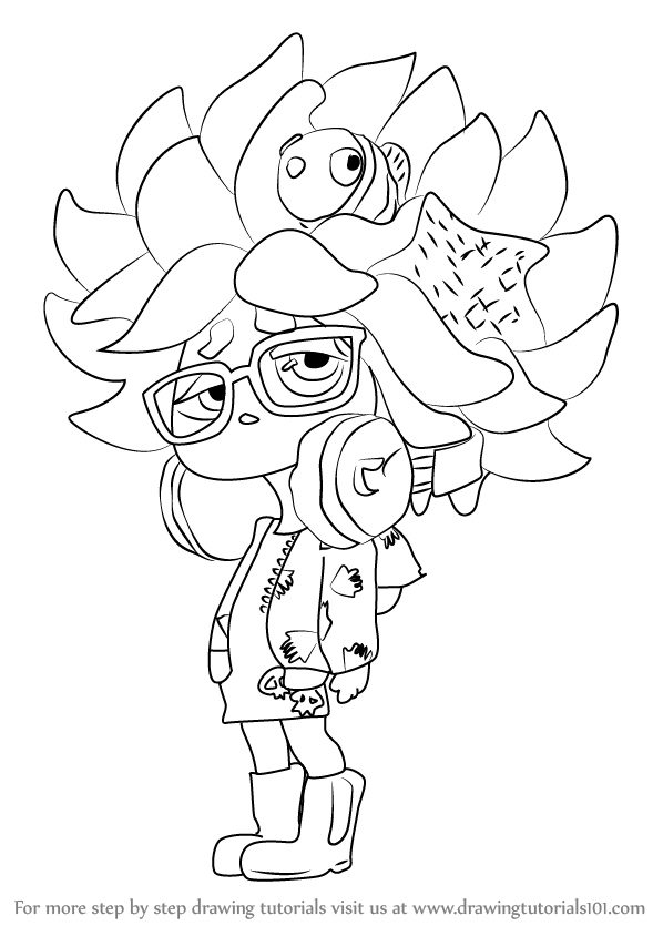 598x844 Learn How To Draw Annie From Splatoon - Annie Drawing