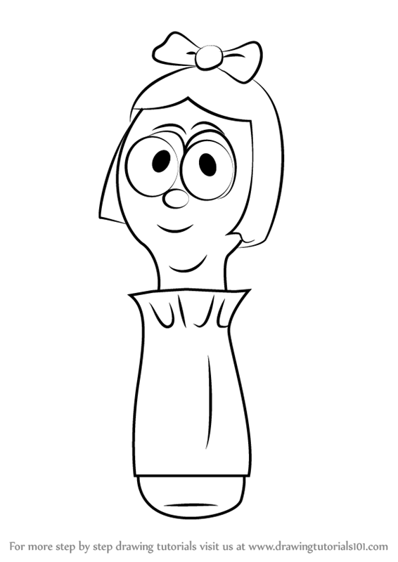 566x800 Learn How To Draw Annie From Veggietales - Annie Drawing