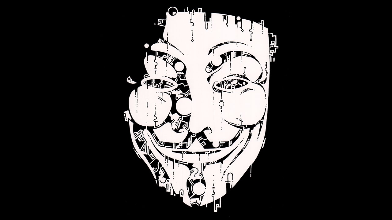 1280x720 How To Draw A Guy Fawkesanonymous Mask - Anonymous Drawing
