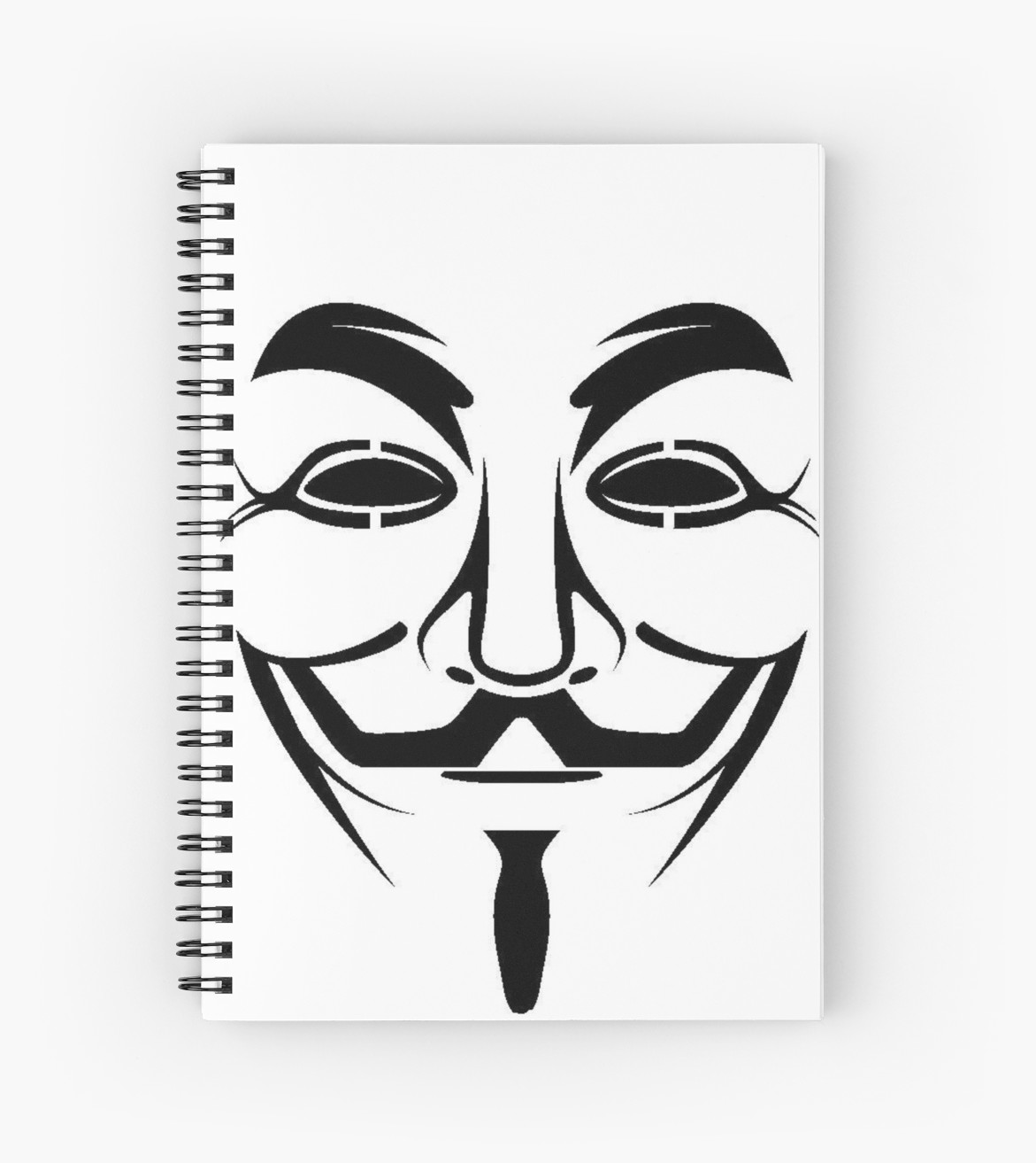 1171x1313 Anonymous Mask Spiral Notebooks - Anonymous Mask Drawing