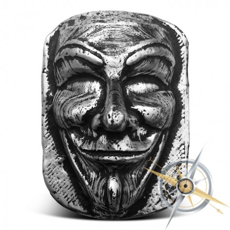 475x475 Buy Oz Poured Silver Anonymous Mask - Anonymous Mask Drawing