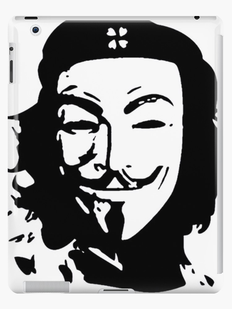 750x1000 Che Guevara Anonymous Mask Ipad Cases Skins - Anonymous Mask Drawing