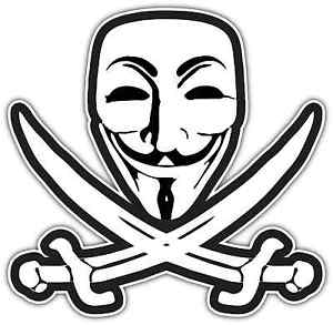 300x293 v for vendetta anonymous mask car bumper window locker sticker - Anonymous Mask Drawing