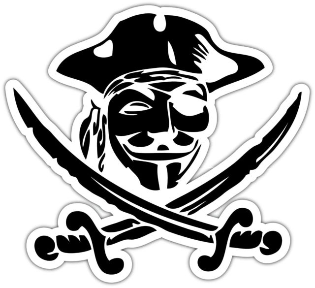 640x585 v for vendetta anonymous mask pirate car bumper window vinyl - Anonymous Mask Drawing