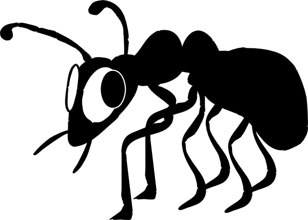 600x428 cartoon ant silhouette clip art free vector in open office drawing - Ant Cartoon Drawing