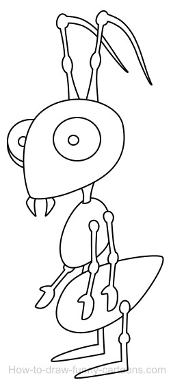 250x569 drawing an ant cartoon - Ant Cartoon Drawing