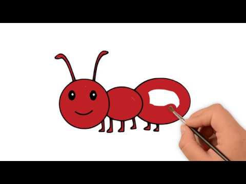 480x360 how to draw cartoon ant - Ant Cartoon Drawing