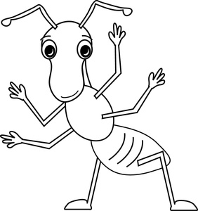 282x300 ant clipart image cartoon ant drawing - Ant Cartoon Drawing
