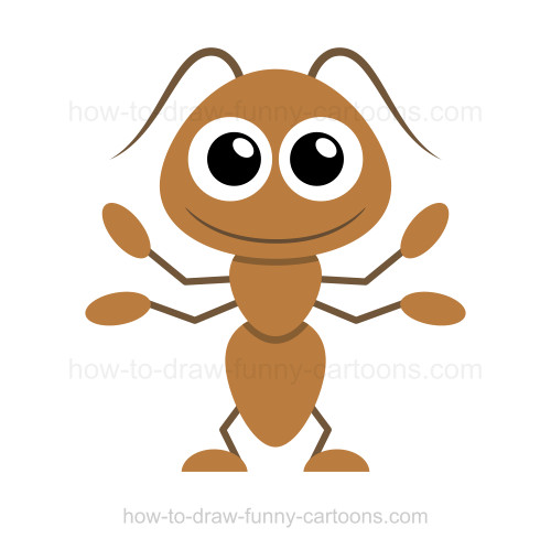 500x498 how to draw an ant - Ant Drawing
