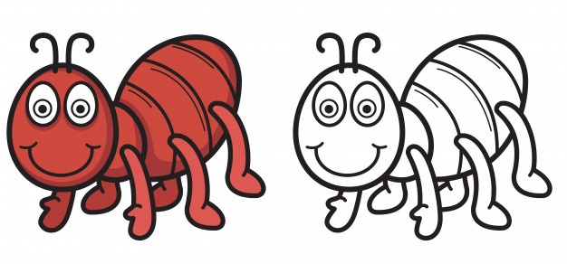 626x292 Ant Line Art Vector Free Download - Ant Line Drawing