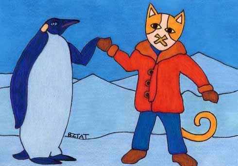 490x343 brewskie butt ginger white cat penguin antarctica drawing bztat lr - Antarctica Drawing