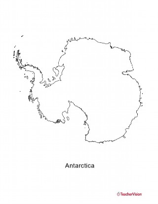 320x414 Outline Map Of Antarctica Worksheet - Antarctica Drawing