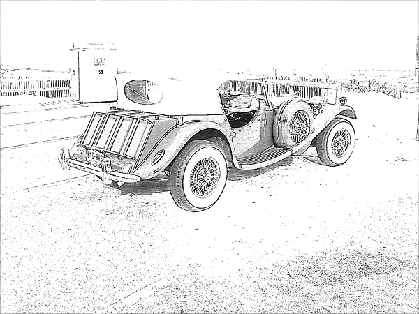 600x450 drawing the antique car photograph - Antique Car Drawing