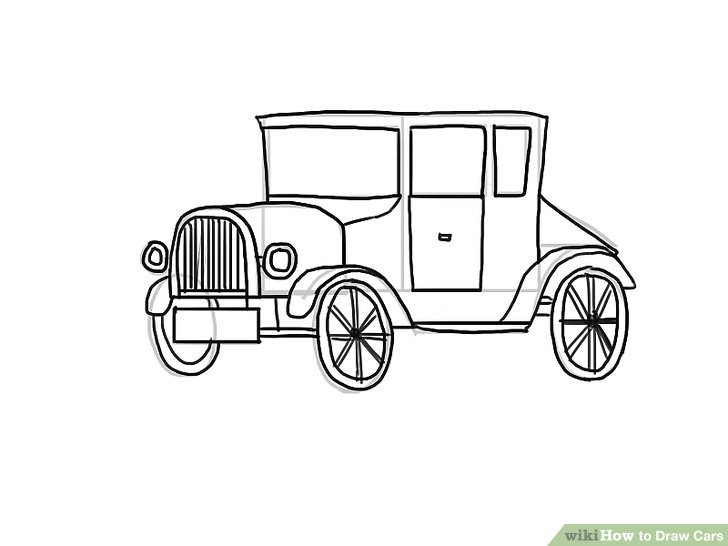 Antique Car Drawing At Paintingvalley Com Explore Collection Of