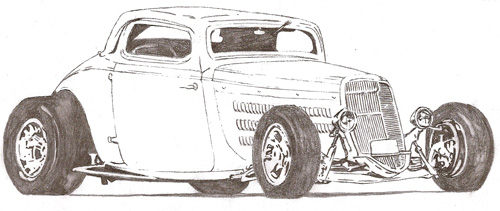 500x211 welcome to cape cod classics car club - Antique Car Drawing