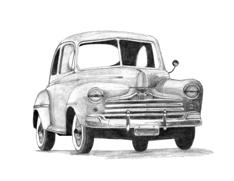794x614 antique car drawing digital download art original artwork etsy - Antique Car Drawing