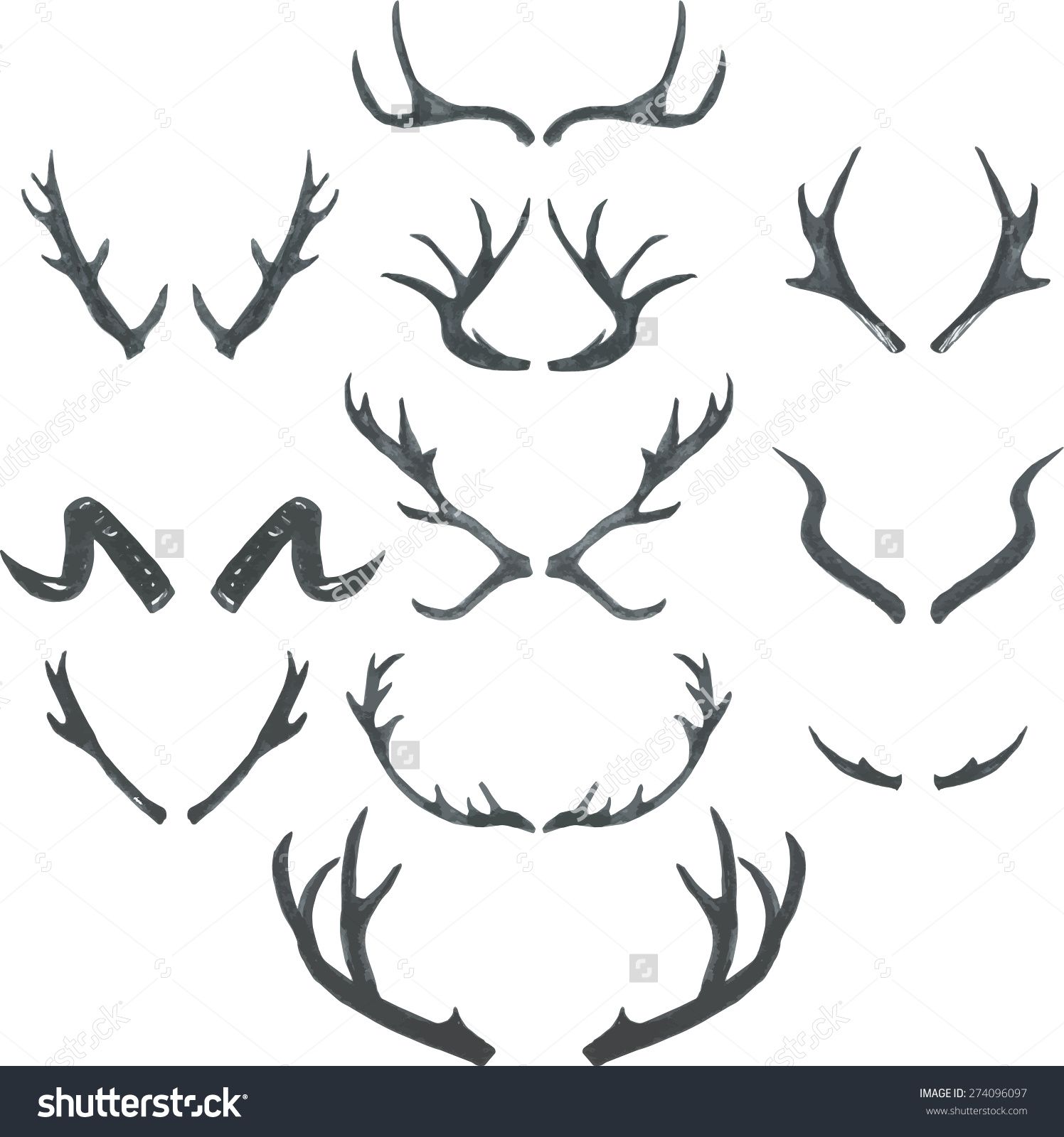 1496x1600 image result for antlers drawing art tutorials in deer - Antlers Drawing