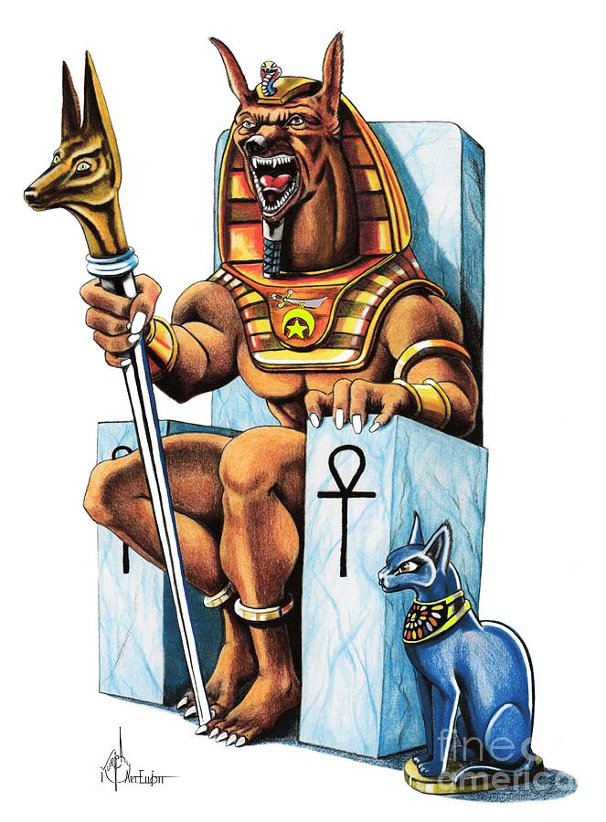 663x900 Anubis Drawing - Anubis Drawing