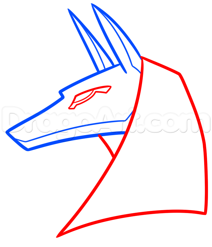 731x850 Drawing Anubis Easy, Step - Anubis Drawing