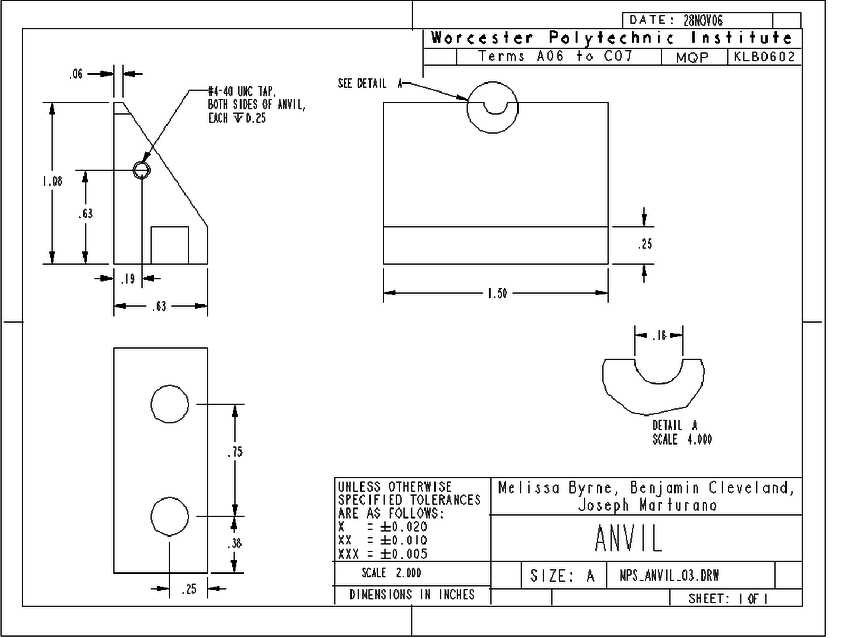 850x638 detail drawing of anvil with notches for femur material - Anvil Drawing