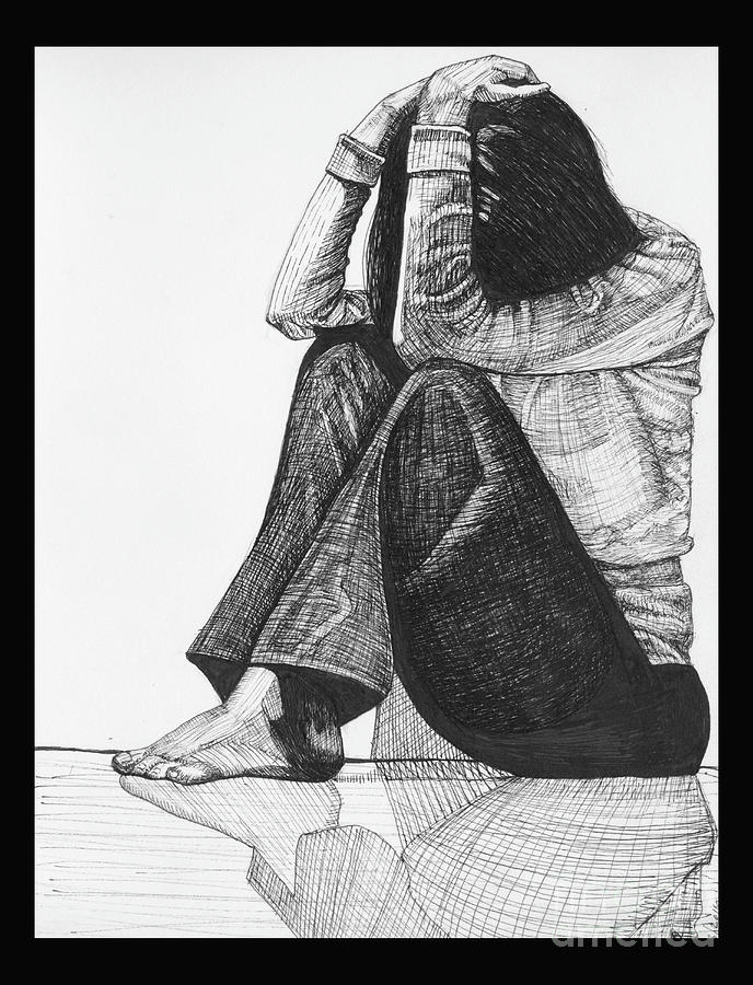 Anxiety Drawing at PaintingValley.com | Explore collection of Anxiety ...