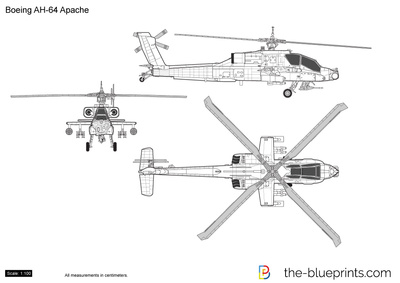 400x283 Boeing Ah Apache Vector Drawing - Apache Drawing