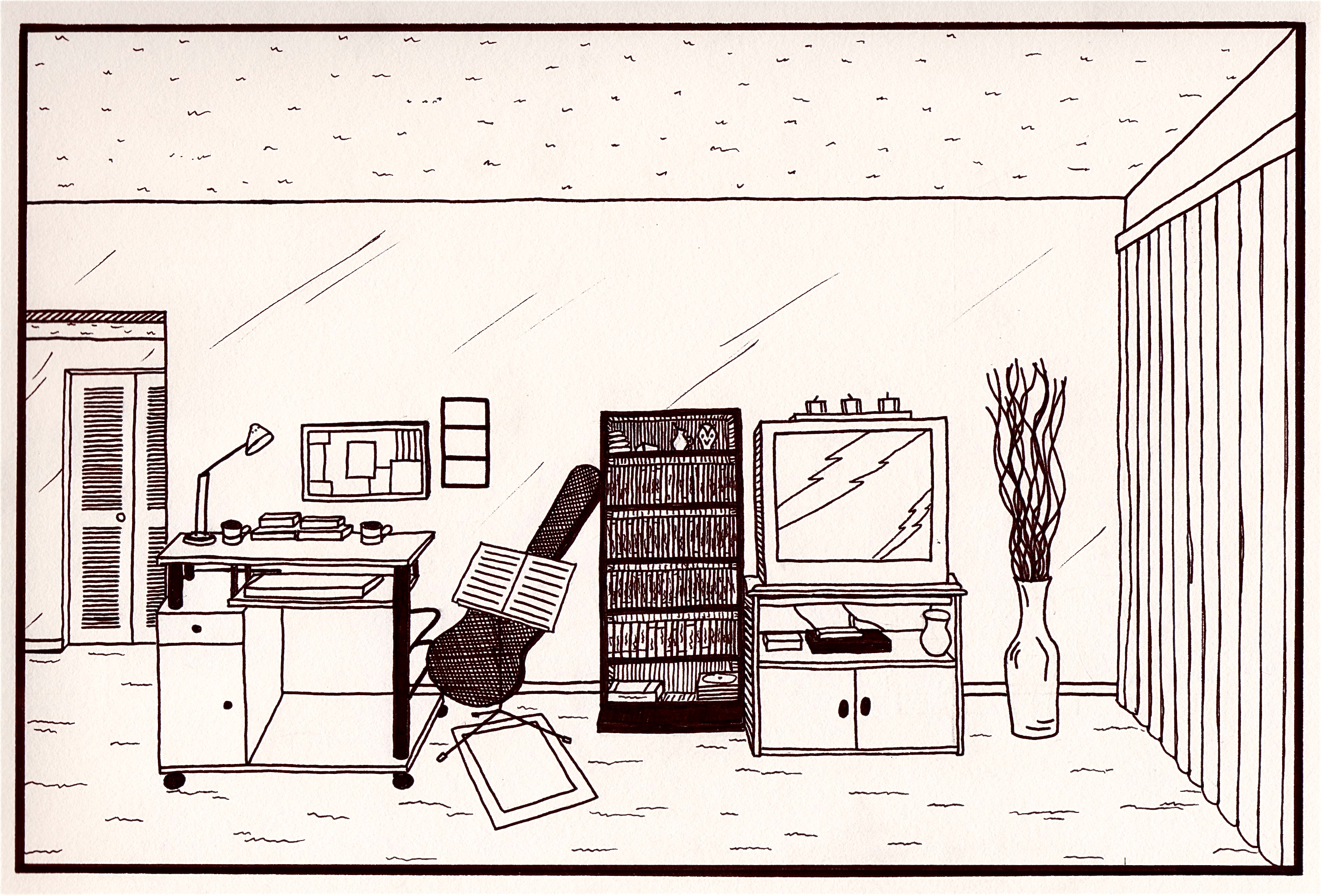 2954x2003 finished apartment sketch nicklastine - Apartment Drawing