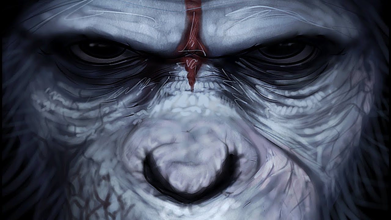 1280x720 how to draw caesar from planet of the apes, dawn of the planet - Ape Drawing
