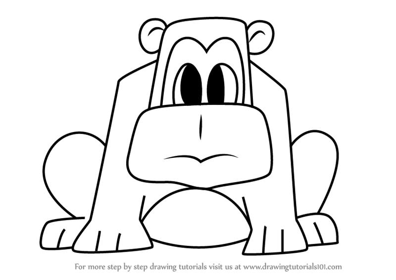 800x566 learn how to draw an ape for kids - Ape Drawing