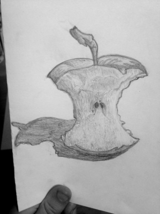 320x427 Apple Core In Tone - Apple Core Drawing