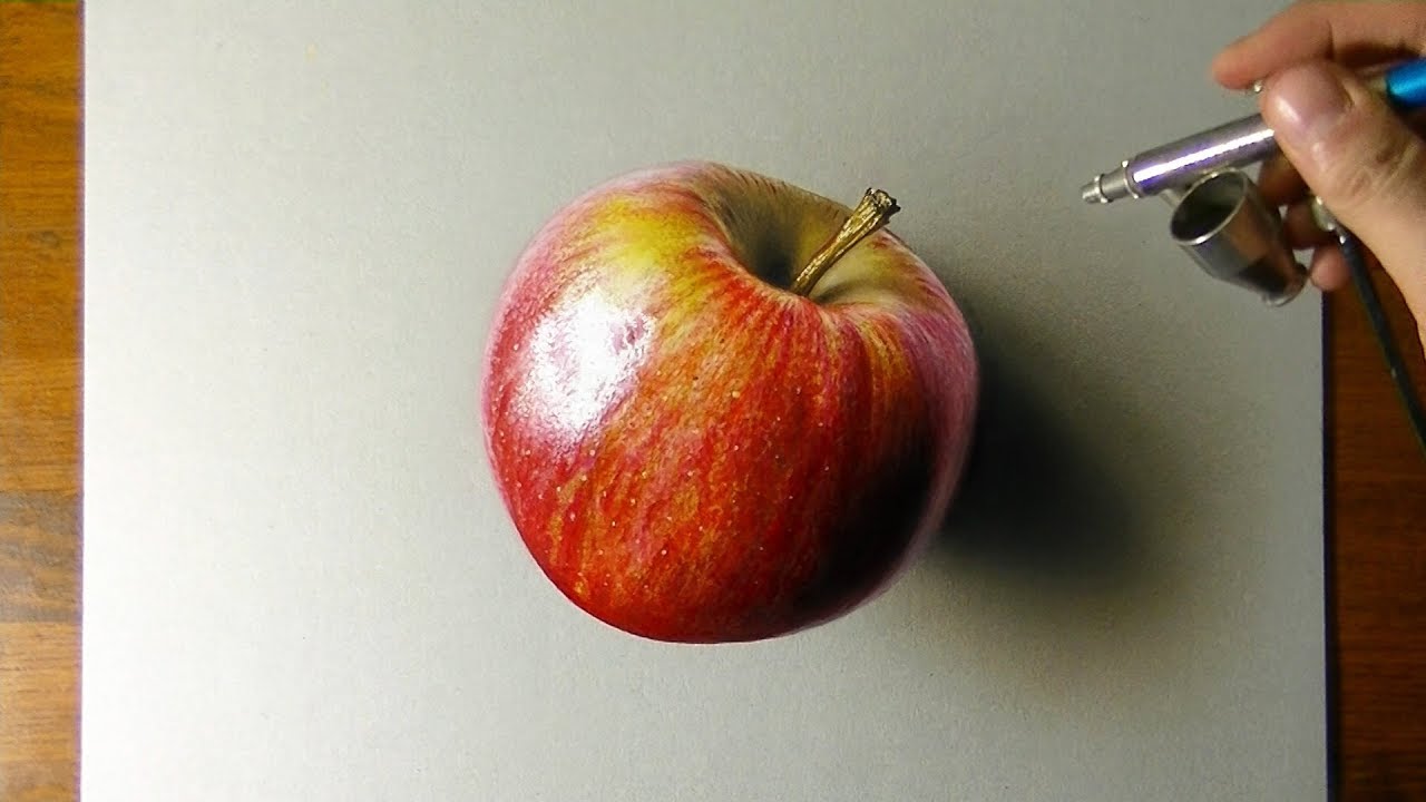 1280x720 Drawing Vs Real Apple Which Is The Best - Apple Drawing