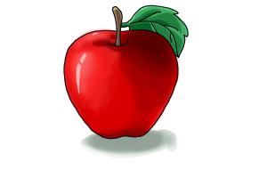 300x200 How To Draw A Apple - Apple Drawing