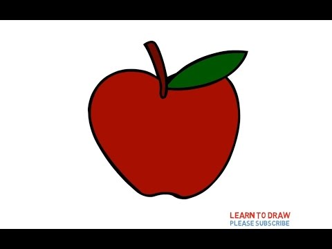 480x360 How To Draw A Apple Step - Apple Drawing For Kids