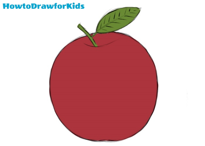 700x500 How To Draw An Apple For Kids How To Draw For Kids - Apple Drawing For Kids